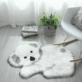 thumbnail image 1 of STP Goods Koala Faux Sheepskin Fur Rug for Living Room 35x23.6" Fluffy Rug Washable Rug Bedroom Mat Non-Slip Decorative Rug Home Décor, Gray and White, 1 of 5