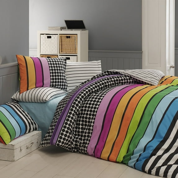 STP Goods Rainbow Cotton Bedding Set of 4 Twin
