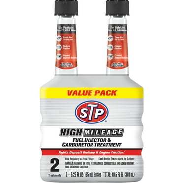STP High Mileage Fuel Injector & Carburetor Cleaner - 5.25 FL OZ (2 Count)