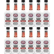 STP High Mileage Fuel Injector Cleaner and Carburetor Cleaner Treatment, Bottled Lubricant for Upper Cylinder, 5.25 Oz, 12 Count, STP