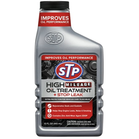 STP High Mileage Oil Treatment + Stop Leak - 15 FL OZ