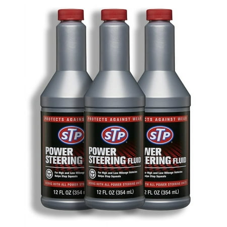 STP POWER STEERING FLUID & Stop Leaking, 12 Fl.oz, 3 Packs