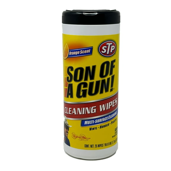 STP Son of a Gun Cleaning Wipes - 25ct Car Cleaning Wipes for Quick and Convenient Vehicle Maintenance