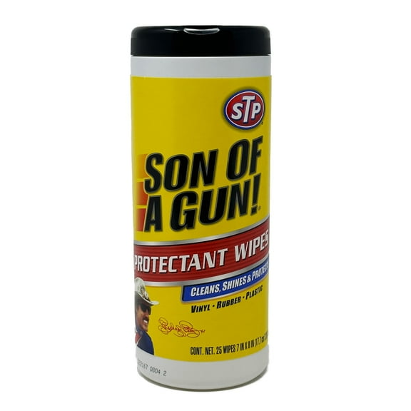 STP Son of a Gun Protectant Wipes, 25ct - All-in-One Car Cleaner and Ultimate Car Interior Care Products