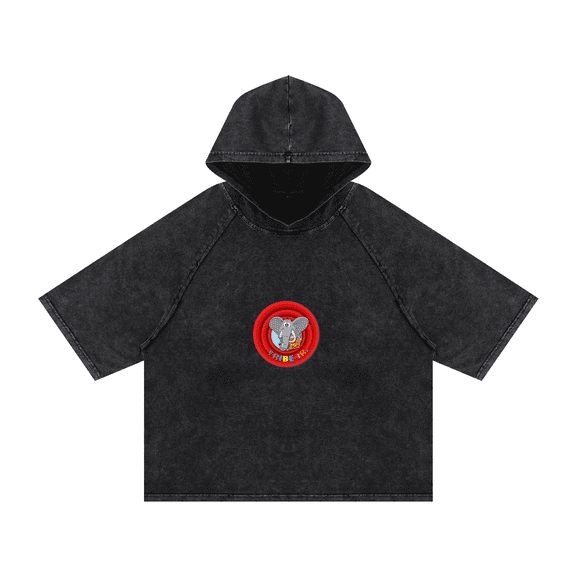 STP X Tribe Jr Vintage Hooded Boxy T-Shirt