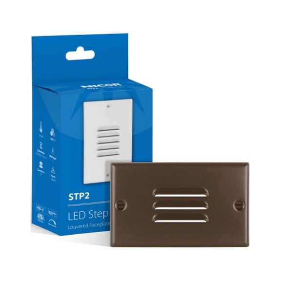 STP2 Horizontal Louvered Oil-Rubbed Bronze LED Step Light