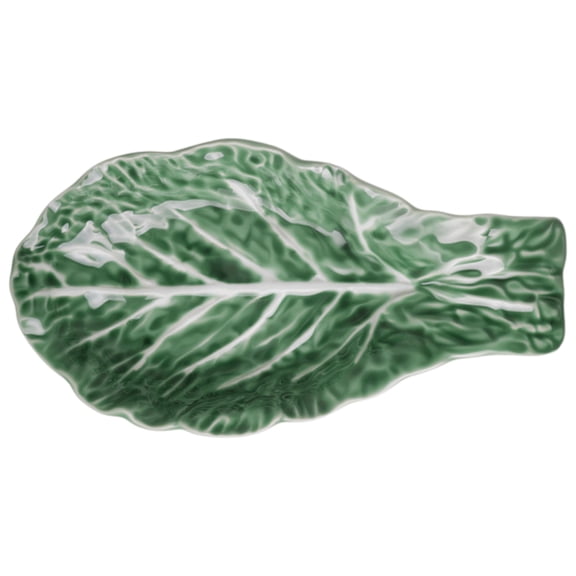 STPGoods Cabbage Ceramic Spoon Rest 8.46x4.72x1.38" (21.5x12x3.5 cm) Spoon Holder, Green