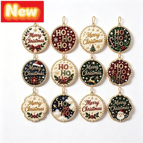 STPToys 12Pcs Christmas Ornaments 12PC DIY Painting Kits Wooden Snowman Santa Claus Letter Angel Hanging Decorations Craft Set for Xmas Tree Holiday Party Indoor Home Decor