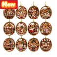 thumbnail image 1 of STPToys 12Pcs Christmas Ornaments 12PC DIY Diamond Painting Kits Wooden Snowman Santa Claus Letter Angel Hanging Decorations Craft Set for Xmas Tree Holiday Party Indoor Home Decor, 1 of 6
