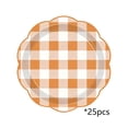 thumbnail image 1 of STPToys 25 Pcs Thanksgiving Plates,Fall Paper Plates 9 Inch Autumn Orange Plaid Disposable Plates Tableware for Thanksgiving Fall Party Decoration Supplies, 1 of 6