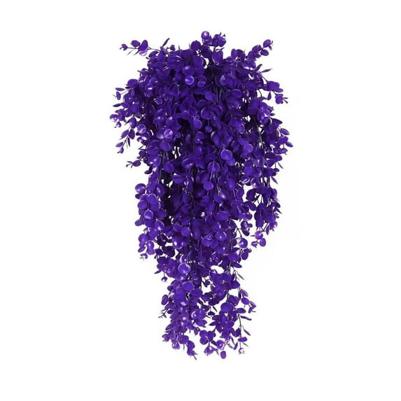 STPToys 2Pcs Artificial Hanging Flowers Fake Vines Fake Plants Outdoor Plants Faux Flower for Outdoors Home Garden Wedding Party Decorations - Blue