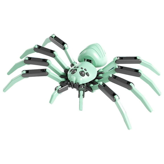 STPToys 3D Printed Fake Spider Toys for 3+ Years Old,Articulated Lifelike Collectible Figurine,Perfect for Home Office Décor & Gift - Green