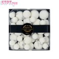 thumbnail image 1 of STPToys 44Pcs Christmas White Velvet Ornament Balls Assorted Sizes With Hanging Loops For Xmas Tree Holiday Home Decor, 1 of 9
