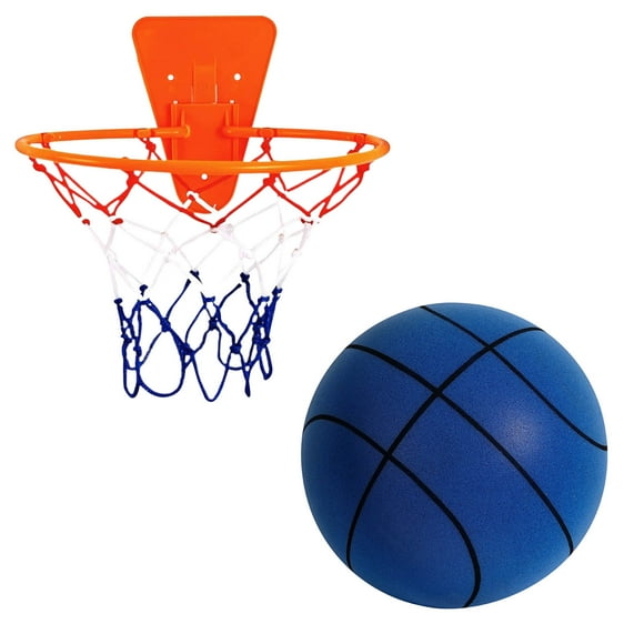STPToys 7.09 inch Mini Basketball Toys for 3+ Years Old,Over The Door Mini Hoop Replacements Balls Toys Fun Birthday Gifts - Blue
