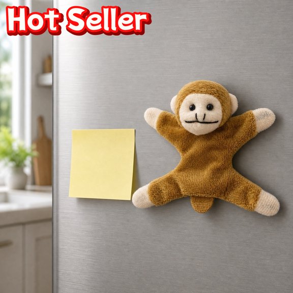 STPToys Animal Plush Refrigerator Magnet, Soft Fabric Figure, For Kitchen Message & Wall Decor