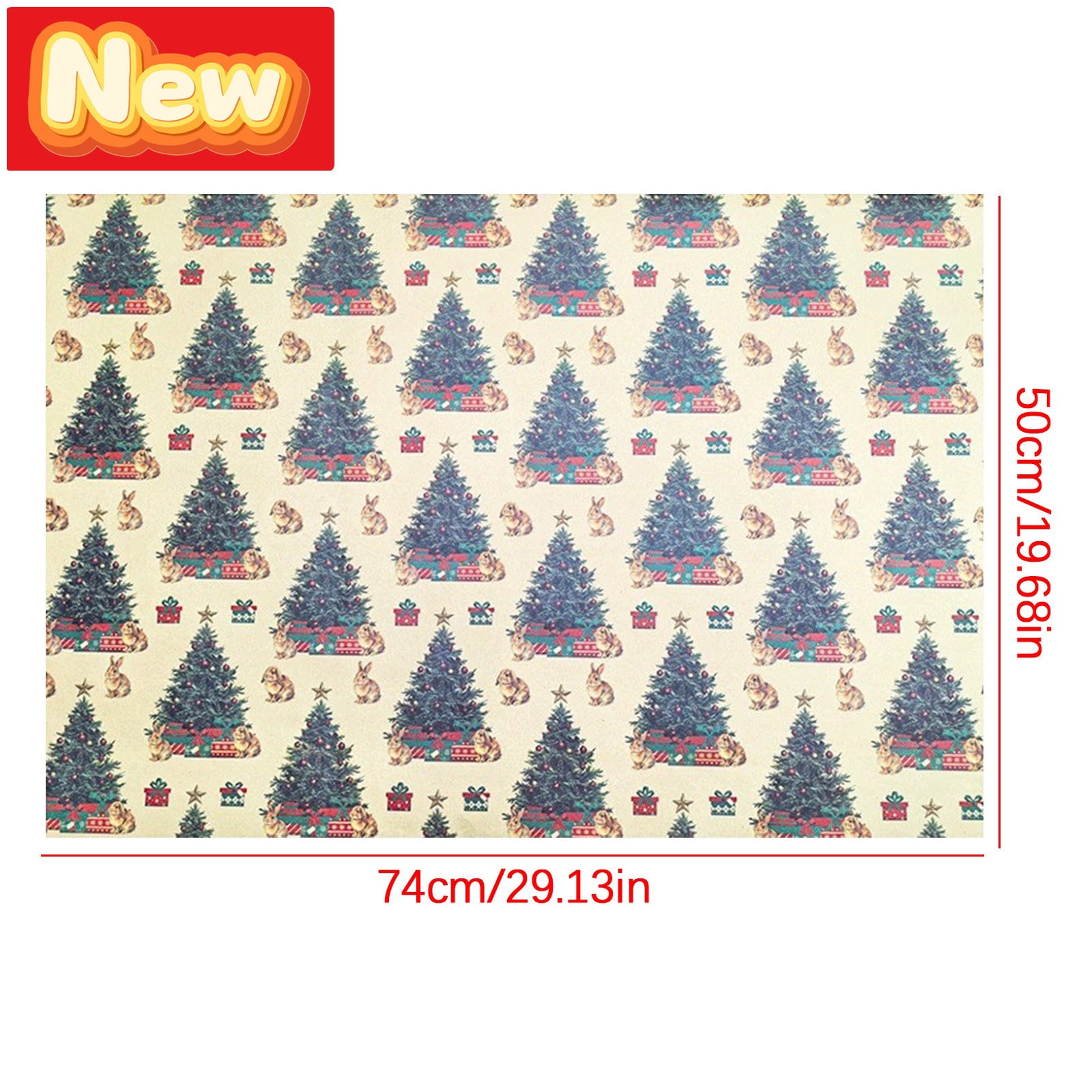 STPToys Christmas Decoration Wrapping Paper Roll with Christmas Tree ...