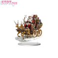 thumbnail image 1 of STPToys Christmas Santa Claus Sleigh Figurine Acrylic Gold Reindeer Gift Boxes Tabletop Ornament for Xmas Home Decor, 1 of 7
