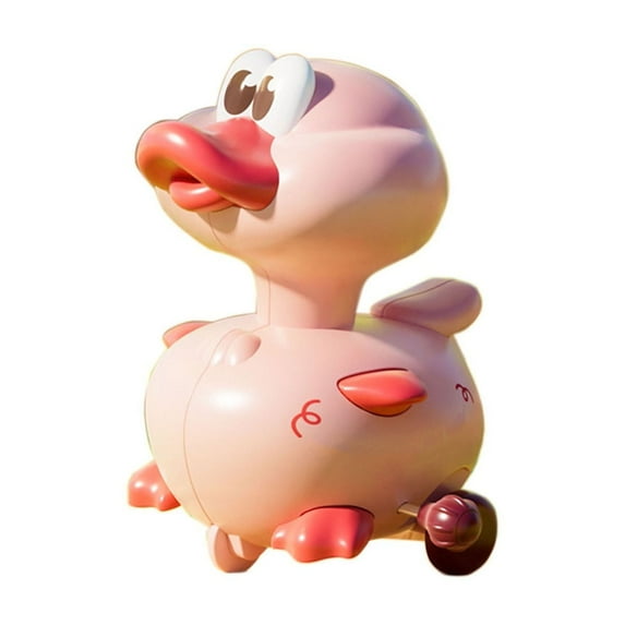 STPToys Crawling Toys for Age 6+ Month,Moving Dancing Duck Wind Up Toy Tummy Time 3 4 5 6 7 8 9 10 11 12 18 Month Learning Activity Birthday Gift - Pink