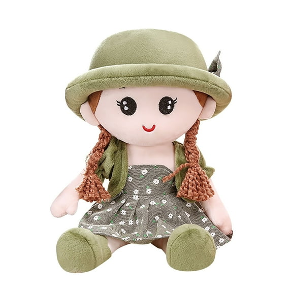 STPToys Cute Plush Dolls Stuffed Cuddly Toys,Adorable Playtime & Huggable Companion Doll Accompany Bedtime Plush Toys Birthday Gift - Green