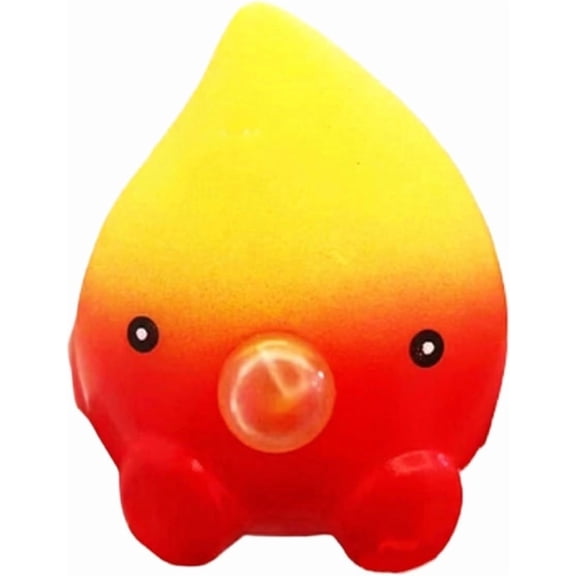 STPToys Cute Spark Flame Pattern Bouncy Stress Relief Soft Squeeze Balls for Daily Relaxation