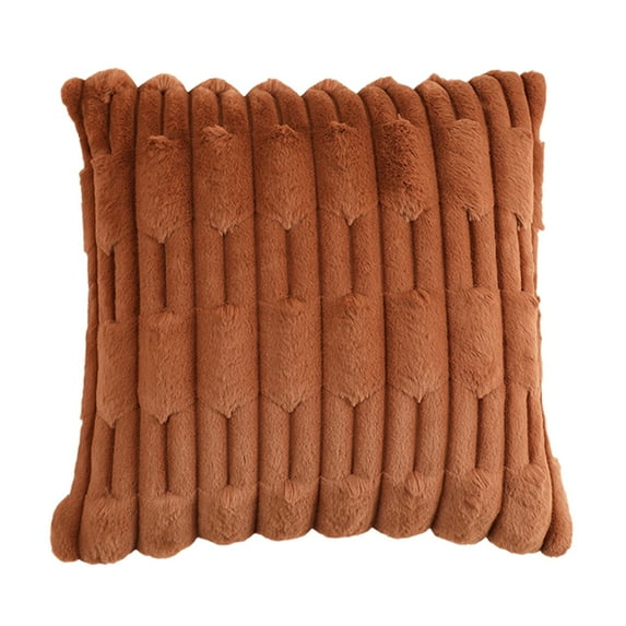 STPToys Decorative Throw Pillow Covers 20x20 Inch for Living Room Couch Bed Sofa,Rustic Farmhouse Home Decor,Soft Square Cushion Case - Coffee