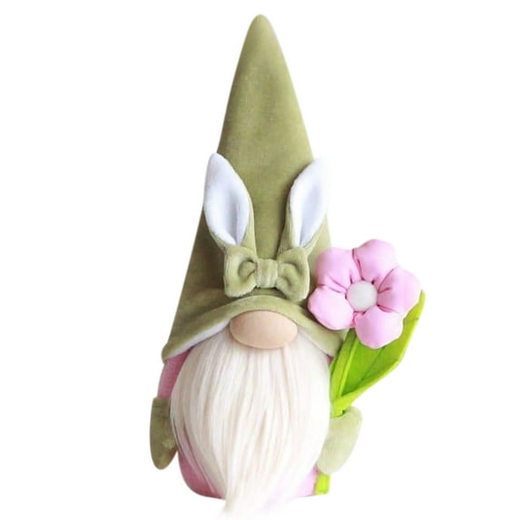 STPToys Easter Gnomes Decorations,Bunny Spring Swedish Rabbit Plush Scandinavian Faceless Dwarf Elf Gift for Table Ornament Home Decor - Green