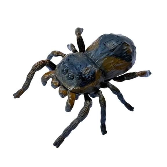STPToys Fake Wind-Up Spider Model,Brown Creative Halloween Prank Props Decor, Novel Interactive Ornament for Party Favors