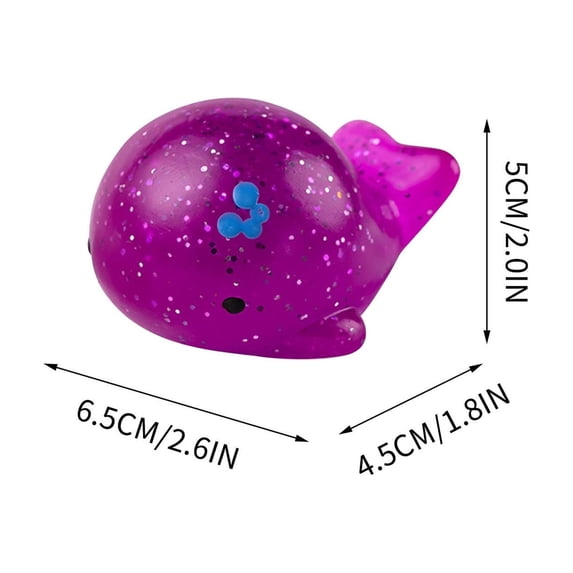 STPToys Glitter Animal Slow Rising Stress Relief Balls Purple Ocean Animal Soft Squeeze Relaxation Ornament