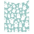 thumbnail image 1 of STPToys Halloween Throw Blanket,Cute Ghost Fleece Soft Warm Flannel Blanket for Bed Couch Chair Living Room - Green, 1 of 5
