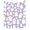 thumbnail image 1 of STPToys Halloween Throw Blanket,Cute Ghost Fleece Soft Warm Flannel Blanket for Bed Couch Chair Living Room - Light Purple, 1 of 5
