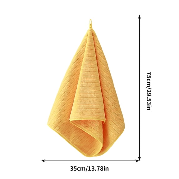 STPToys Hand Towel for Bathroom,Face Towels with Hanging Loops Hotel Spa Quality Absorbent Towels 14x30 inch - Yellow