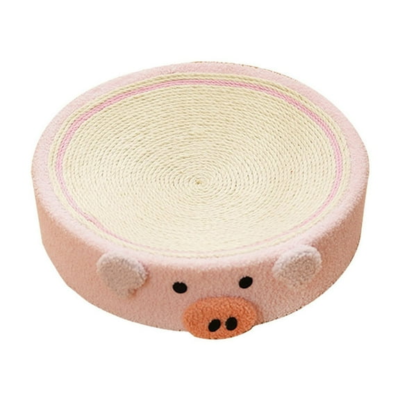 STPToys Large Cat Scratcher Bed Cardboard,Kitty Scratch Pad Corrugated Bowl Round Kittens Scratching Board Protector for Couch&Carpets&Sofas - Pink