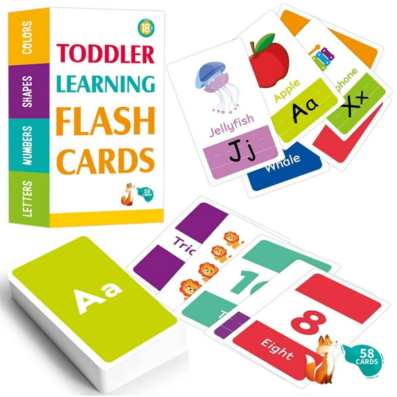 STPToys Learning Toys Flash Cards for 2+ Year Old,Mastering Numbers,Letter Sound,Improving Reading Skills Blending Segmenting Words,Educational Supplies