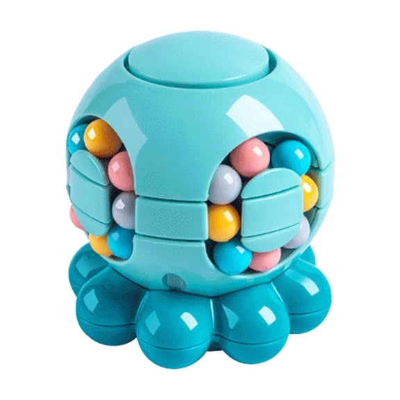 STPToys Magic Bean Rotating Brain Teaser Finger Puzzle Games Green Octopus Shaped Rotating Fidget Spinner, Brain Teaser Puzzle Gadget, Ideal Party Favors