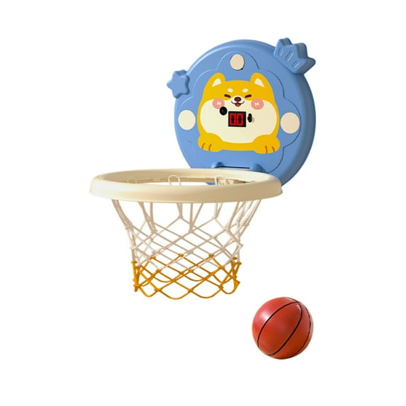 STPToys Mini Indoor Basketball Hoop Toys,Over The Door Basketball Hoop with Scoreboard & Ball for 2 3 4 5 6 Years Old Best Birthday Gift - Blue