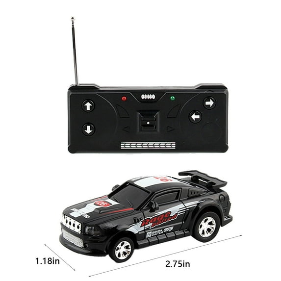 STPToys Mini Remote Control Car Micro Racing Car with Led Lingts for 3+Years Olds,Hobby Racing Car Toys Christmas Birthday Gift for Age 3 4 5 6 7 8 9 - Black