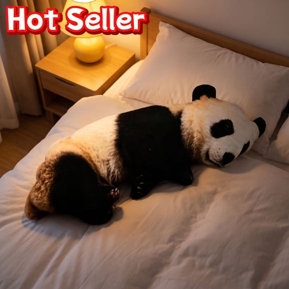 STPToys Realistic Animal Printed Pillow Doll, Soft Comfort Toy, Panda For Home Bedroom Decor & Desktop Ornament