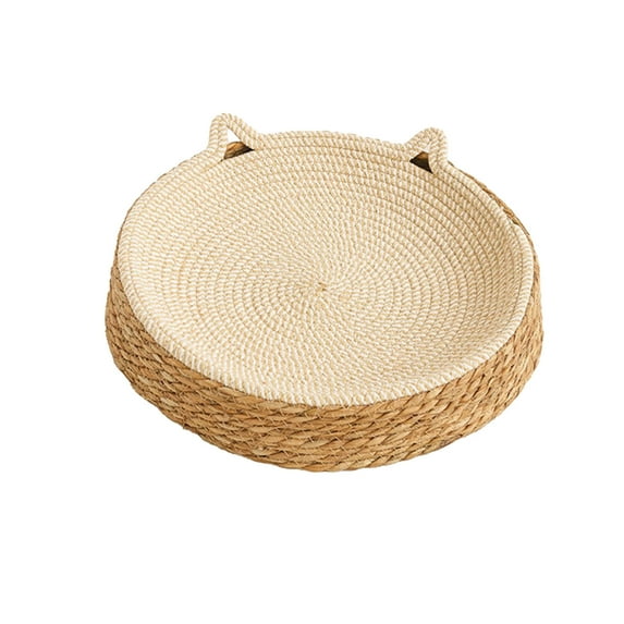 STPToys Round Donut Cat and Dog Bed,Self Cooling Pet Sleeping Pad,Anti-Slip Durable Pet Beds for Cats or Small Dogs - Khaki