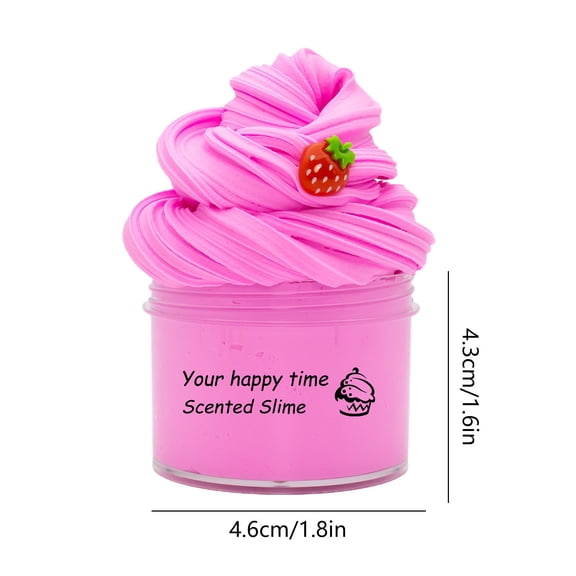 STPToys Strawberry Pink Butter Modeling Clay, 70ml Stretchy Fluffy Slime Putty with Charm Accessory, Non-Sticky DIY Craft Dough for Creative Handmade Projects and Hobbies