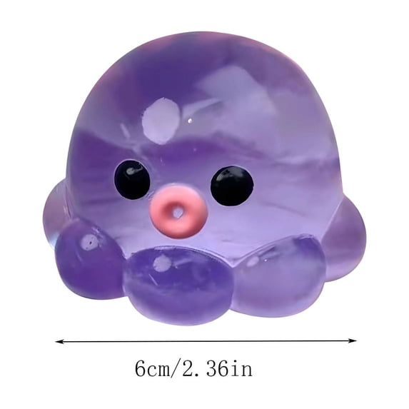 STPToys Stress Relief Balls for Adults,Purple Octopus Soft Sensory Squeeze Balls, Anxiety Relief & Relaxation Fidget Gifts