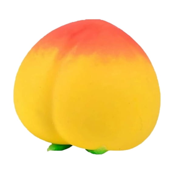 STPToys Stress Relief Peach Yellow Stress Relief Balls Peach Shaped Soft Flexible Fidget Balls Classroom Gift