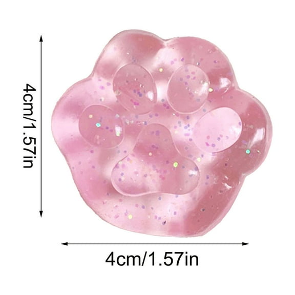 STPToys Taba Cat Paw Squishy Toys for 3+ Years Old,Cat Squishies Stress Balls for Adults Fidget Sensory Toys for Stress Relief Birthday Christmas Gifts - Pink
