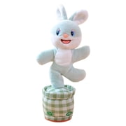 STPToys Talking Rabbit Toy Mimics Back,Repeat Talking Rabbit Plush Toys - Talking Sing+Repeat+Dancing+Recording Bunny Toy Birthday Gifts - Blue