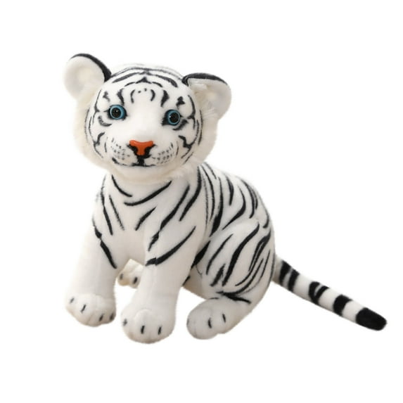 STPToys Tiger Stuffed Animal Toys,Cute Lifelike Wild Onez Zoo Animals Plush Dolls Super Companion Soft Cuddly Toys Birthday Gifts - White