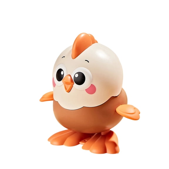 STPToys Wind Up Walking Chick Novelty Brown Cute Cartoon Clockwork Animal Figure,Khaki Wind-Up Jumping Chick Decor, Fun Interactive Leisure Tools