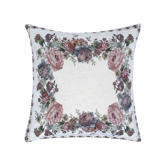 STPgoods Bouquet Tapestry Throw Pillow with Insert 18x18" (45x45 cm) Decorative Couch and Sofa Cushion for Living Room Bedroom Square Pillowcase