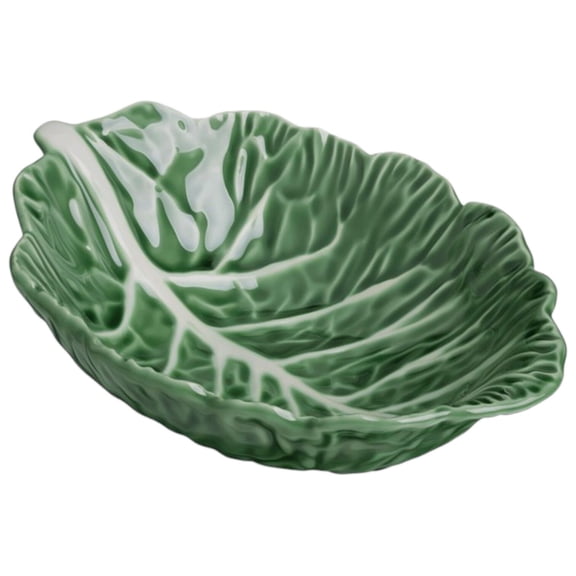 STPgoods Cabbage Ceramic Salad Bowl 11.8 fl oz (350 ml) Decorative Serving Bowl for Kitchen, Green