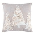 thumbnail image 1 of STPgoods Christmas Tree Cotton Embroidered Decorative Pillow 18" x 18" Decorative Square Throw Pillow in Beige Cotton Couch Cushion, 1 of 16