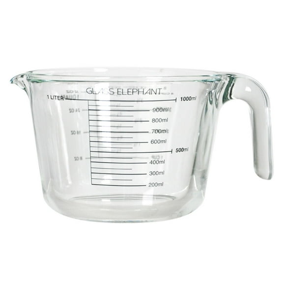 STPgoods Clear Borosilicate Glass Measuring Cup 33.8 fl oz (1000 ml) Liquid Measuring Cup for Cooking and Baking Glass Measuring Jar