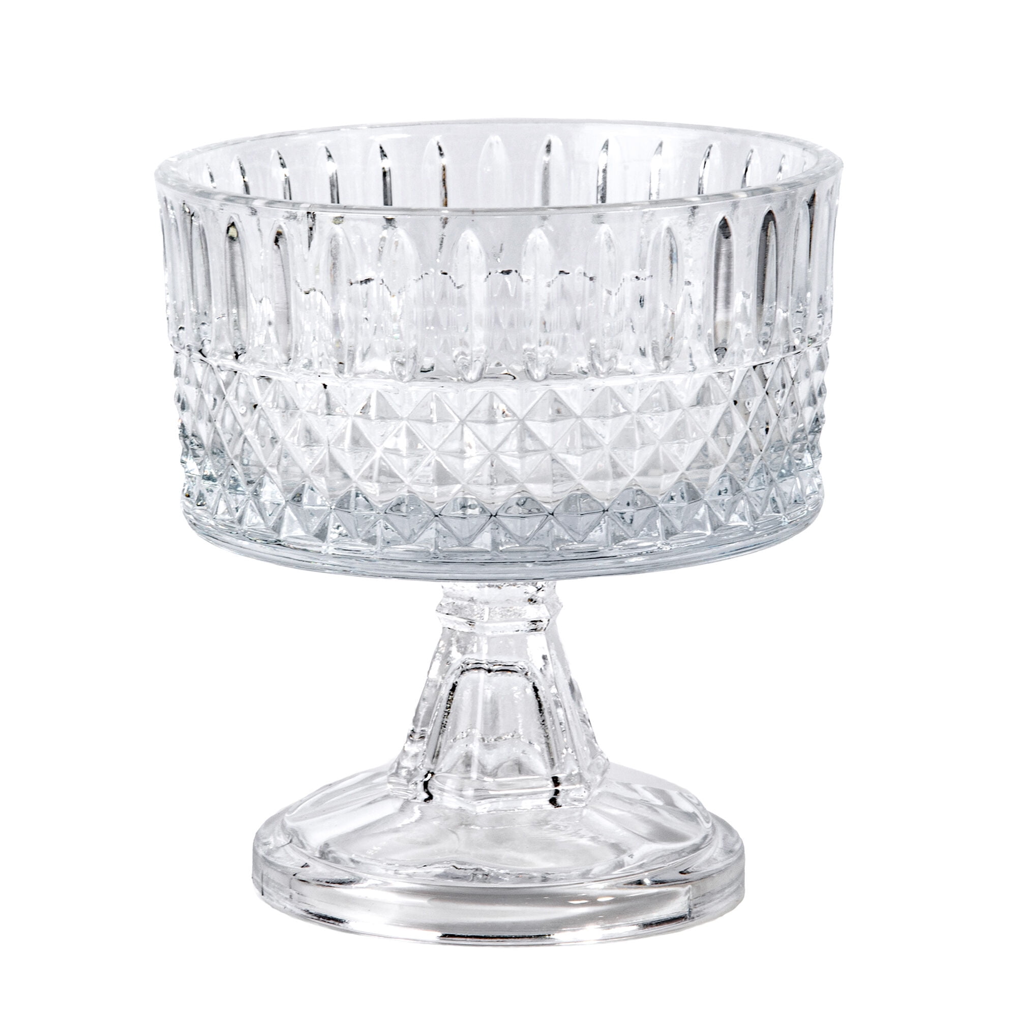 STPgoods Clear Glass Footed Nuts and Berries Bowl Ice Cream and Dessert Serving Bowl